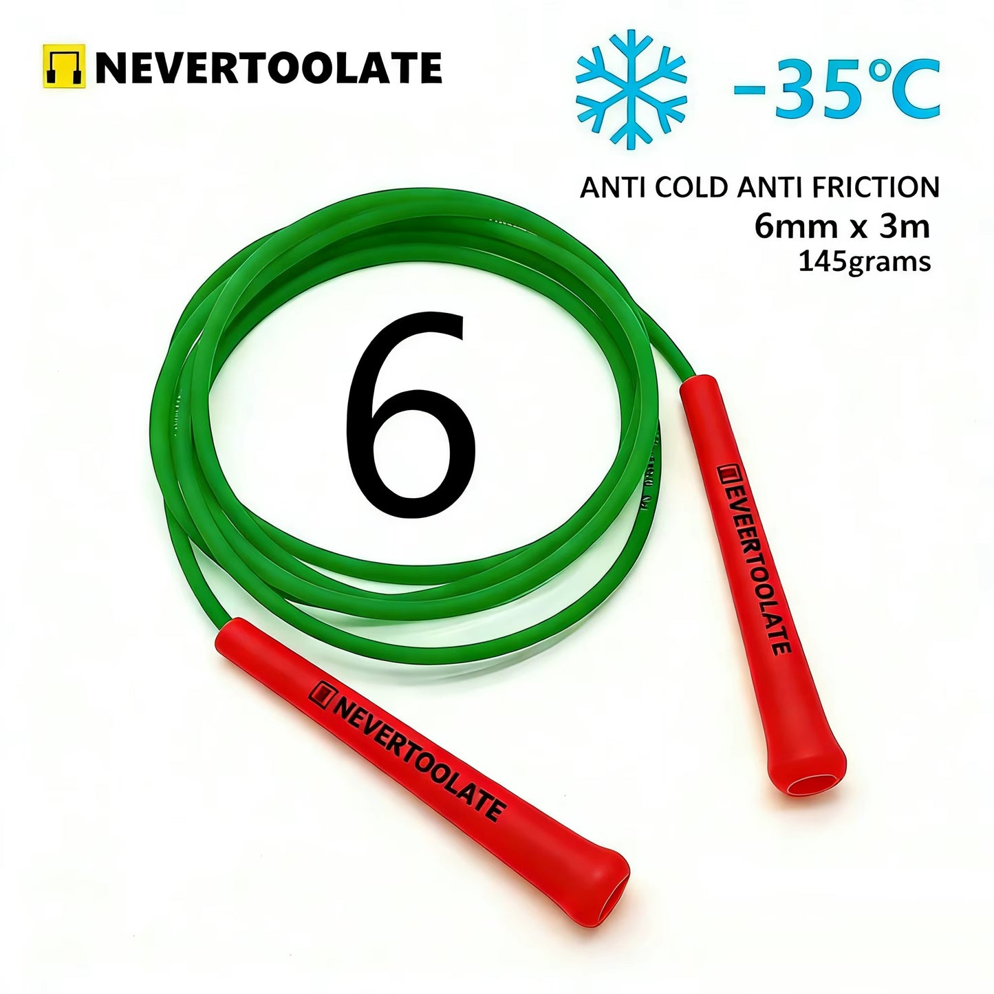 NeverTooLate™ ProSpeed Jump Rope – Lightweight, Durable &amp; Fast