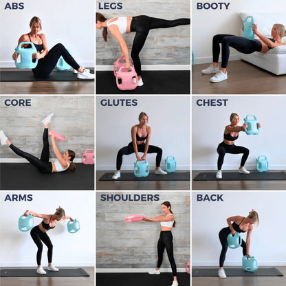 Water-Filled Adjustable Weights (2-11 Lbs - Set of 2 )