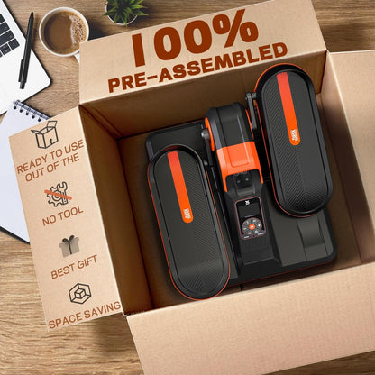 under Desk Elliptical, Portable Seated Elliptical Exercise Machine, with Touch Screen Control Panel and Remote Control for Home or Office Use. Wireless Connectivity Enabled.